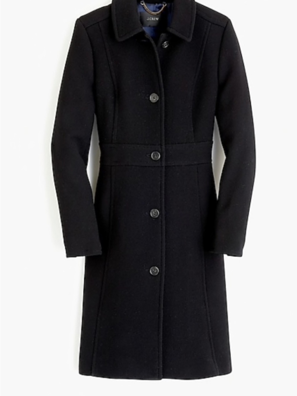 J. Crew Black Wool Blend Single-Breasted Pea Coat Size 0